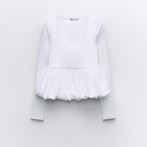 Zara Combined Peplum Top